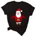 Cross-border Clothing: Merry Christmas, Christmas Tree, Santa Claus, Fashionable Shirt, Plus-size Women's Base Shirt_ecoleips.com