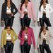 Women's Fashion Stand Collar Short Sleeveless Sequin Blazer Casual Versatile Jacket For Daily Wear & Evening Outfits_ecoleips.com