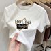 Women's Clothing Short Sleeved T Shirt For Women Stylish And Age Reducing Niche Design Straight Shoulder Top_ecoleips.com