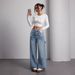 SC European And American New Style Work Vintage Wahed Floor-Length Pant, High-Waited Slimming For Women, Women'_ecoleips.com