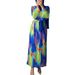 Elegant Muslim Women's Maxi Dress With Belt – Floral Print, Pleated Skirt, High Neck, Long Sleeves – Modest Office & Party Wear (S-XXL)_ecoleips.com