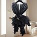 Women's Clothing Fashionable New Style Of Ins Niche Design V Neck Printed Top For Women With Belt Waist All Match Light Luxury Shirt_ecoleips.com