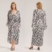 Aria Basics New Cross-border Women's Robe WB Printed Satin Chiffon Elegant Long Solid Color Simple Bathrobe Light Home Wear_ecoleips.com