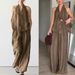 Women's Printed Vest Set Spring Summer New Loose Pocket Pants Two Piece Set For Vacation_ecoleips.com