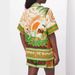 Women's Clothing Casual Two Piece Suit Cotton And Linen Printed Shirt Shorts_ecoleips.com