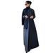 Muslim Outerwear New British Retro Motorcycle Embroidered Jacket Long Robe Trench Coat Polyester Muslim Outerwear For Women_ecoleips.com