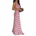 Elegant V-Neck Polka Dot Maxi Dress For Women - Flowy Summer Dress With High Waist & Adjustable Straps_ecoleips.com