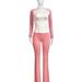 Women's Clothing High Waist Slim Trousers For Women Style Contrast Color Fleece Lined Plus Size Suit For Formal & Casual For Women_ecoleips.com
