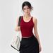 Aria Basics Aria Basics 2026 Model Women's Summer Halter Neck Tank Top, Elastic Sleeveless Camisole For Outer Wear, Short Top That Covers Side_ecoleips.com
