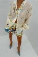 Women's Clothing Fashion Linen Casual Versatile Shirt Cardigan Shorts_ecoleips.com
