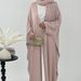 Effortless Elegance: Women's Solid Color Long Sleeve Dress With Open Front For Travel & Daily Wear_ecoleips.com
