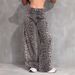 Cross-border Trendy Brand Leopard Print Straight-leg Casual Pants 2025 Spring American Retro Design Jeans_ecoleips.com
