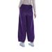 Women's Slimming Elastic Waist Casual Pants Purple Loose Fitting Versatile Comfortable Bottoms_ecoleips.com
