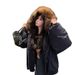 Versatile Big Fur Collar Cotton Clothes, Femininity, Foreign Style Stacked Wear, Thickened In Winter_ecoleips.com