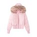 Women's Winter Hooded Zip-Up Coat – Warm Faux Fur-Lined Jacket For Casual & Streetwear_ecoleips.com