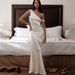 Women's Sexy One Shoulder Sleeveless Elegant Satin Backless Tie up Dress European American Cross Border New 2025_ecoleips.com