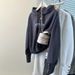real-shot Composite Button Hooded Embroidered Sweatshirt For Women, Spring And Autumn Thin Loose-fitting_ecoleips.com