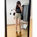 American Style Denim For Women High Waist Loose Slimming Hot Girl Fashion Design Versatile Straight Shorts_ecoleips.com