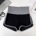 Women's Clothing Hot Girl Sexy All Match Contrast Color High Waist Slim Shorts Wide Leg Pants Hot Pants Leggings Yoga Sports Casual Pants_ecoleips.com