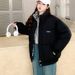 Women's Nylon Puffer Jacket – Slim-Fit Quilted Coat With Stand Collar For Urban Commuting (White/Black/Taupe, S-XXL)_ecoleips.com