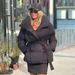 Longline Belted Cotton Coat With Stand Collar – Slim Fit Winter Trench (Black/Brown/White, S-XXXL)_ecoleips.com