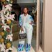 Print Lounge Set – Long Sleeve Shirt & Straight Leg Pants (S-Xxl, Light Blue, Polyester) Office-Ready Twist_ecoleips.com