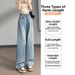Women's High-Waisted Straight Leg Jeans Light Colored Loose Fit Floor Length Wide Leg Pants for Petite Spring Style_ecoleips.com