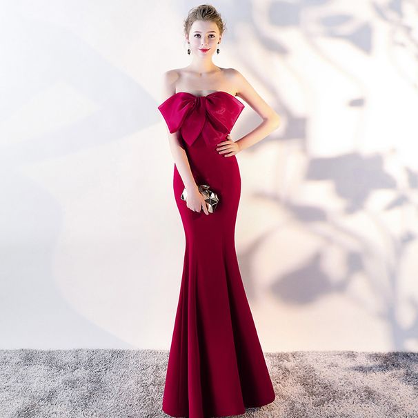 Women's clothing new sexy banquet host tube top fishtail slim short dress for women_ecoleips.com
