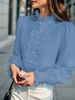 Verve Women's Shirt With Ruffle Hem Versatile Elegant Business Fashion Blouse_ecoleips.com