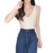 Purely Alluring And Unique, This Knitted Camisole For Women Is Slim-fit, Sleeveless Top That Can Be Worn Base Layer Or_ecoleips.com