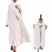 Muslim Dress Women Elegant Chiffon Layered Kimono Dress With Flared Sleeves – Solid Color A-Line Maxi Dress For Women_ecoleips.com