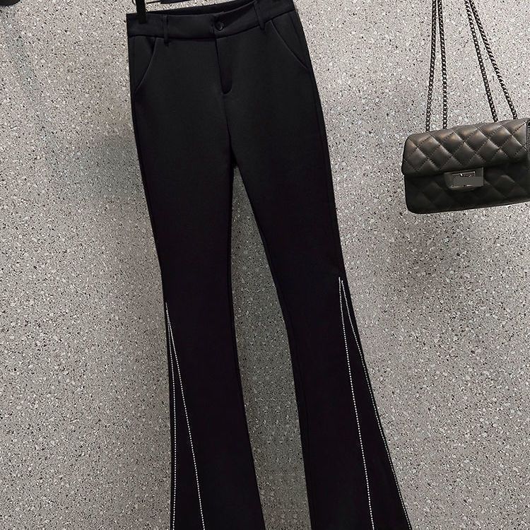 Women's Clothing Version Of The Street Blasting High End Design Sense Two Piece Shirt With Flared Pants_ecoleips.com