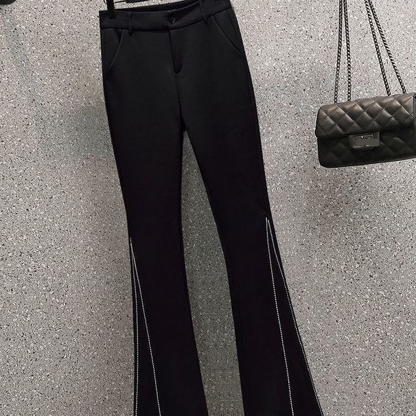 Women's Clothing Version Of The Street Blasting High End Design Sense Two Piece Shirt With Flared Pants_ecoleips.com