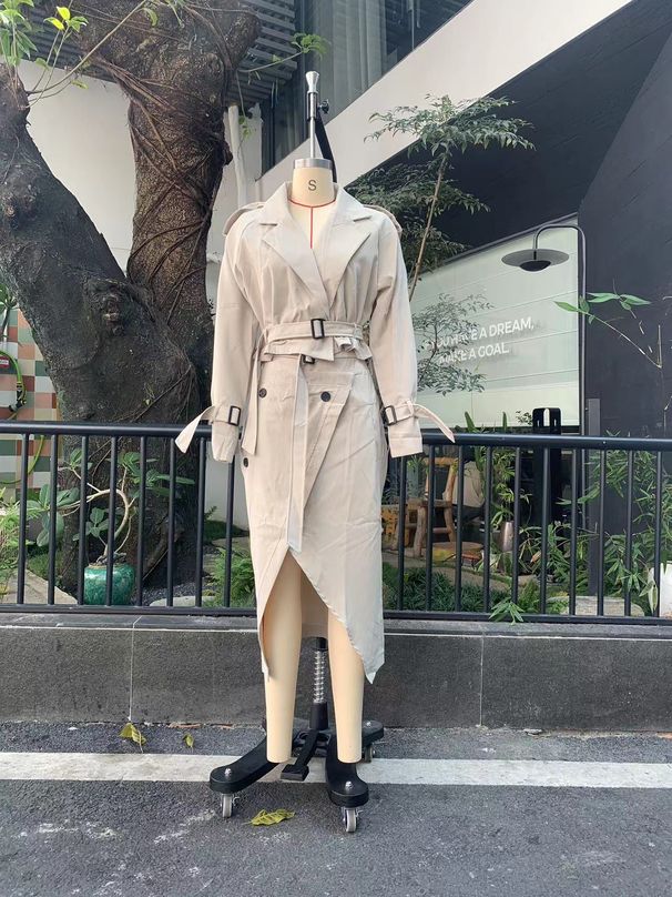Women’s Clothing Women's Suit Lapel Patchwork No Long Sleeve Top Skirt Two piece Set with Belt_ecoleips.com