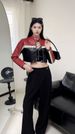 Women’s Cropped PU Leather Jacket With Color Block & Cutout Design – Edgy Streetwear Biker Coat (S-XL, Custom Fit For EU/US/SEA Markets)_ecoleips.com