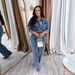 Women's High Elastic Button Up Washed Denim Two Piece Set Casual Independent Site Spring/Autumn Regular Size_ecoleips.com