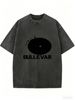 Vintage Washed Fashion Tee, Lightweight Short Sleeve T-Shirt For Travel, Vacation And Daily Wear_ecoleips.com