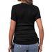 Women's Clothing Fashion Sexy Temperament Thread Short Drawstring Round Neck Short Sleeved T Shirt Pregnant Tops_ecoleips.com
