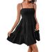 2025 European And American Cross-Border Women's Summer New Off-Shoulder Thin Strap Solid Color Versatile Textured_ecoleips.com