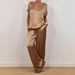 Women's Trendy Loose Shirt Wide Leg Trousers Casual Suit Spring Summer New_ecoleips.com