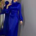Women's Clothing New Round Neck Lantern Sleeve Long Skirt Side Waist Strap Slim Dress Female_ecoleips.com