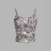 Cross-border French-sty Tank Top For Women, New Summer Women's Clothing, Sweet Printed Strapss Vintage_ecoleips.com