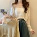 Aria Basics Aria Basics European And American Cross-border Summer New Knitted Short Cardigan Hollow-out Solid Color Loose Round-neck_ecoleips.com