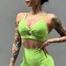 Women's Cationic Brushed Sports Bra Deep V Neck Backless Nude Fitness Yoga Top American Style Sexy Breathable Clothing_ecoleips.com