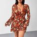 Elegant Plus Size Floral Wrap Dress – Long Sleeve V-Neck Printed Midi Dress For Women (Spring/Autumn, Stretchy Knit Fabric)_ecoleips.com