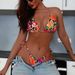 Women's Tropical Print Bikini Set - Sexy Adjustable Triangle Top & High-Cut Bottoms For Beach & Pool (S-L, Removable Padding)_ecoleips.com
