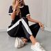 Women's Casual Two-Piece Set - Loose Fit Short Sleeve Top & Comfortable Bottoms For Spring/Summer_ecoleips.com
