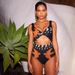 Women's Clothing Swimsuits Deep V Hollow Pattern Ethnic Style One Piece Swimsuit Suits_ecoleips.com