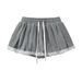 Verve 2024 Summer New Women's Fashion Square Neck Hooded Top + Elastic Waist Skirt Lace Patchwork Set_ecoleips.com