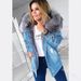 Women's Clothing Women's Ripped Denim Jacket Fleece Lined Thickened Warm Winter For Formal & Casual For Women_ecoleips.com
